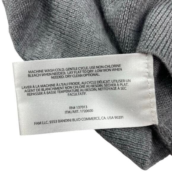 BANANA REPUBLIC Men's Merino Wool Sweater Size Medium Gray - Picture 7 of 7